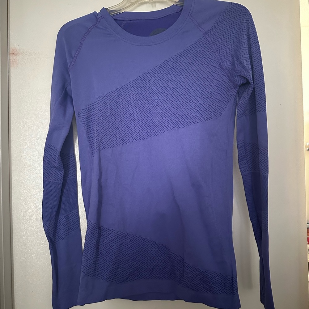 Oiselle purple long sleeve running shirt. Size Small